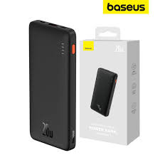 OS-Baseus Airpow Fast Charge Power Bank 10000mAh 20W Black(With Simple Series Charging Cable USB to Type-C 30cm)